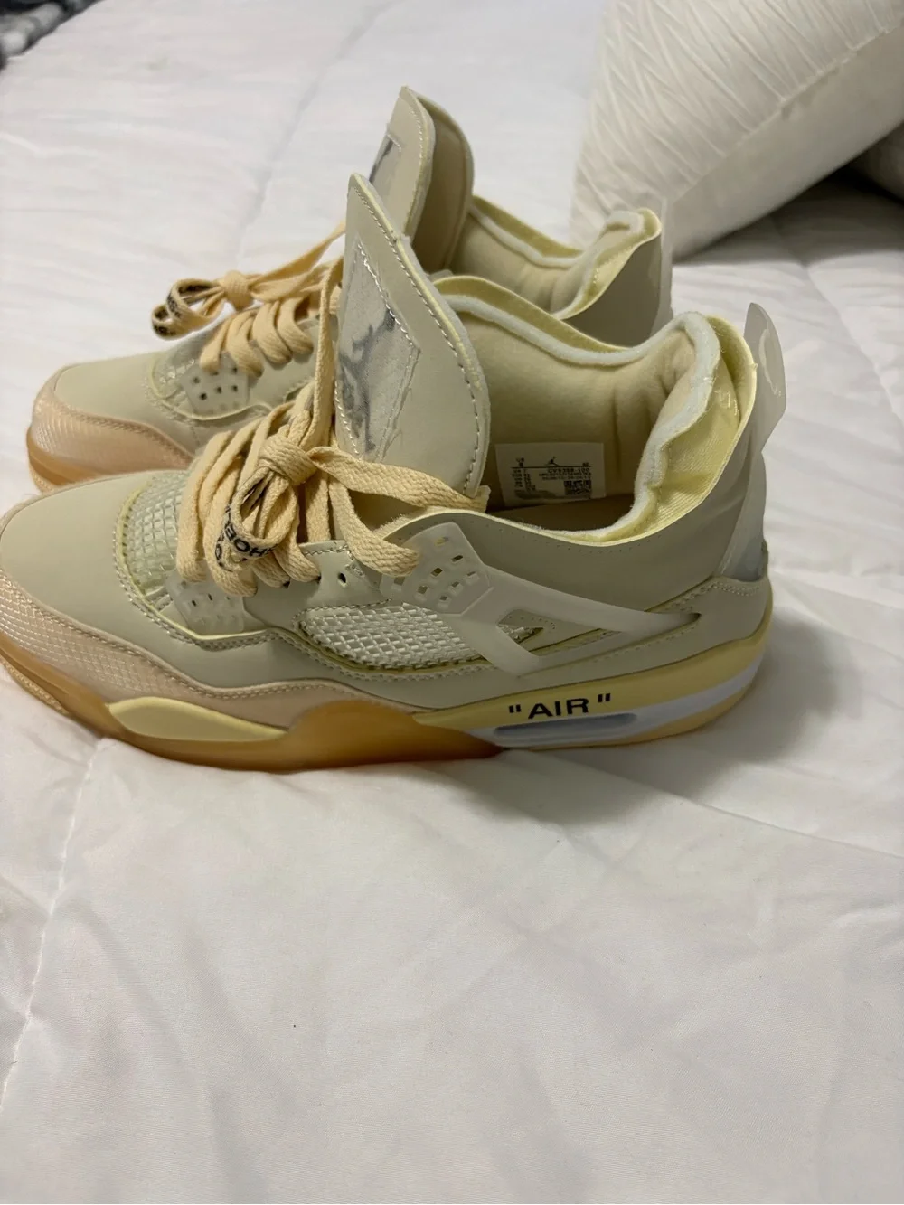 Jordan Cream/Off-White High-Top Sneakers